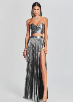 Retrofete Cressida Skirt Gunmetal Hot