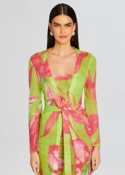 Retrofete Cruz Knit Duster Lime Anthurium Clearance