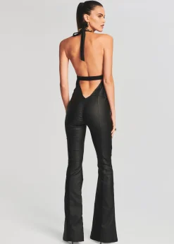 Retrofete Cynthia Coated Denim Jumpsuit Coated Black Shop