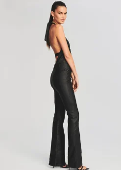Retrofete Cynthia Coated Denim Jumpsuit Coated Black Fashion