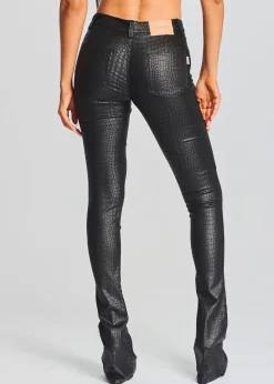 Retrofete Danica Coated Denim Pant Gator Clearance