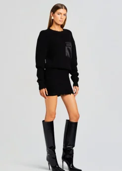 Retrofete Daniella Sweater Dress Black Cheap