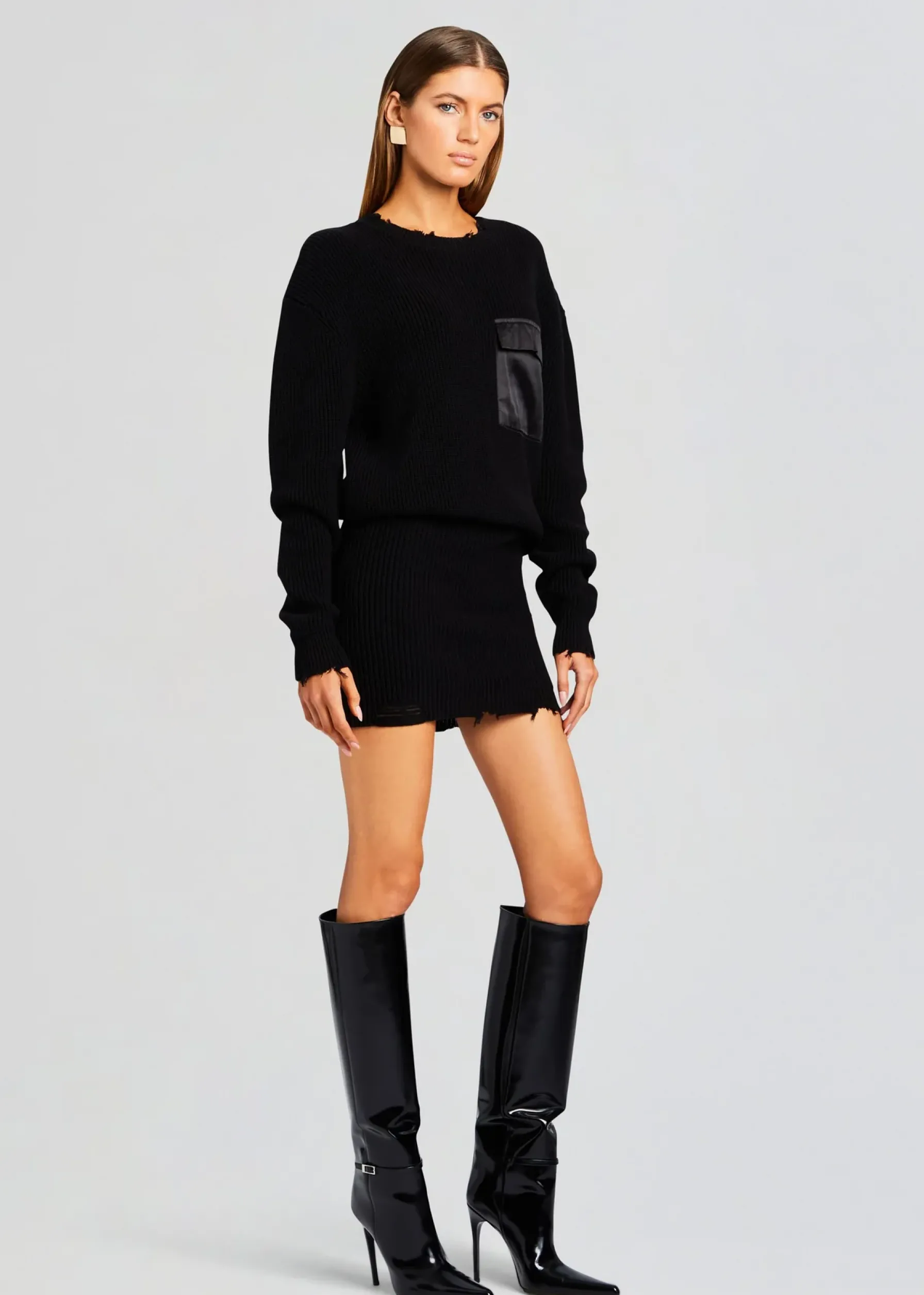 Retrofete Daniella Sweater Dress Black Shop