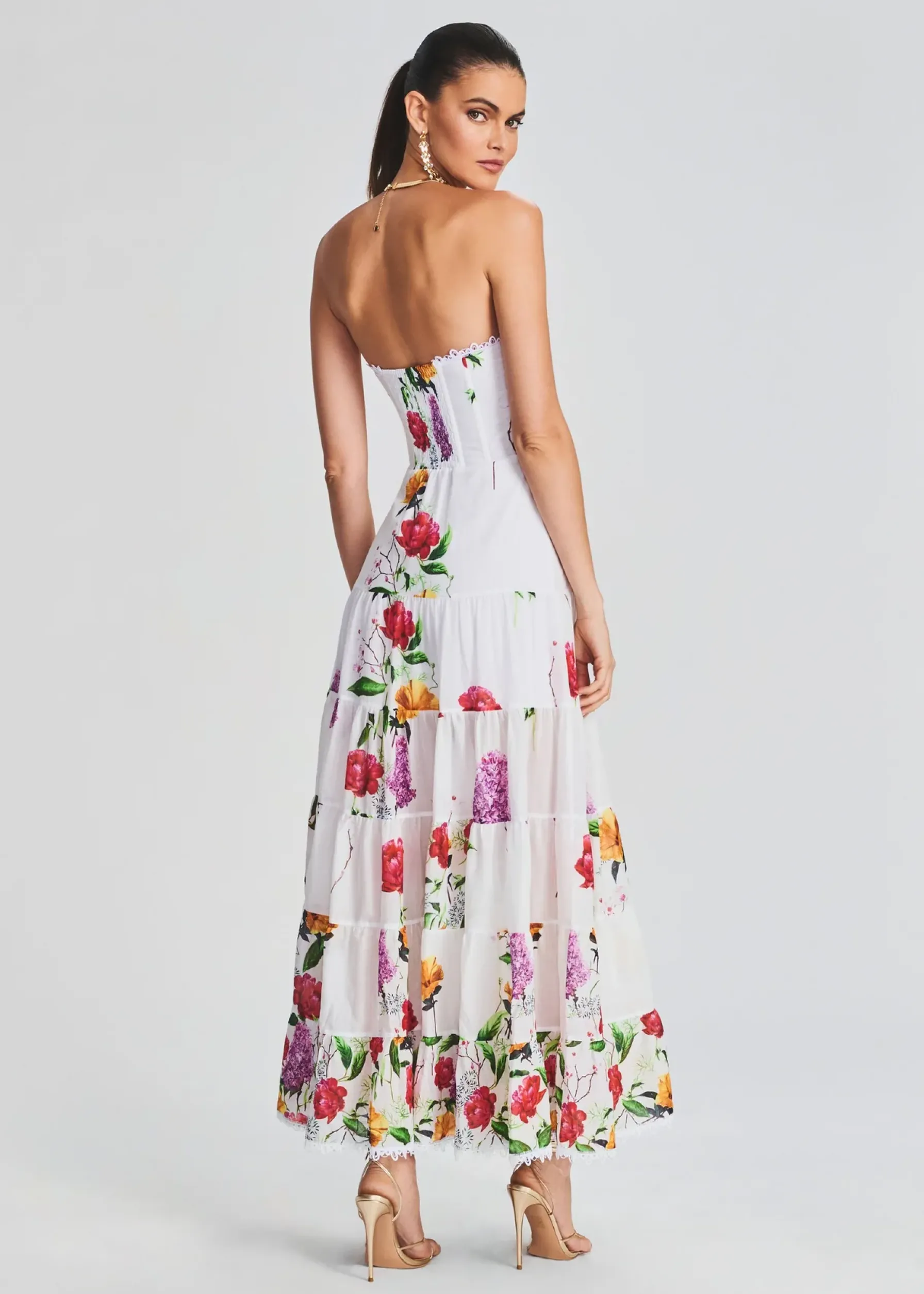 Retrofete Danny Long Dress White Bonita Flash Sale
