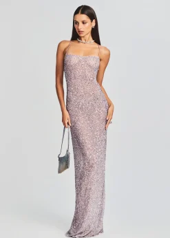 Retrofete Dante Sequin Dress Mink Grey Discount