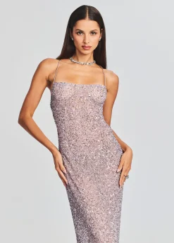 Retrofete Dante Sequin Dress Mink Grey Discount