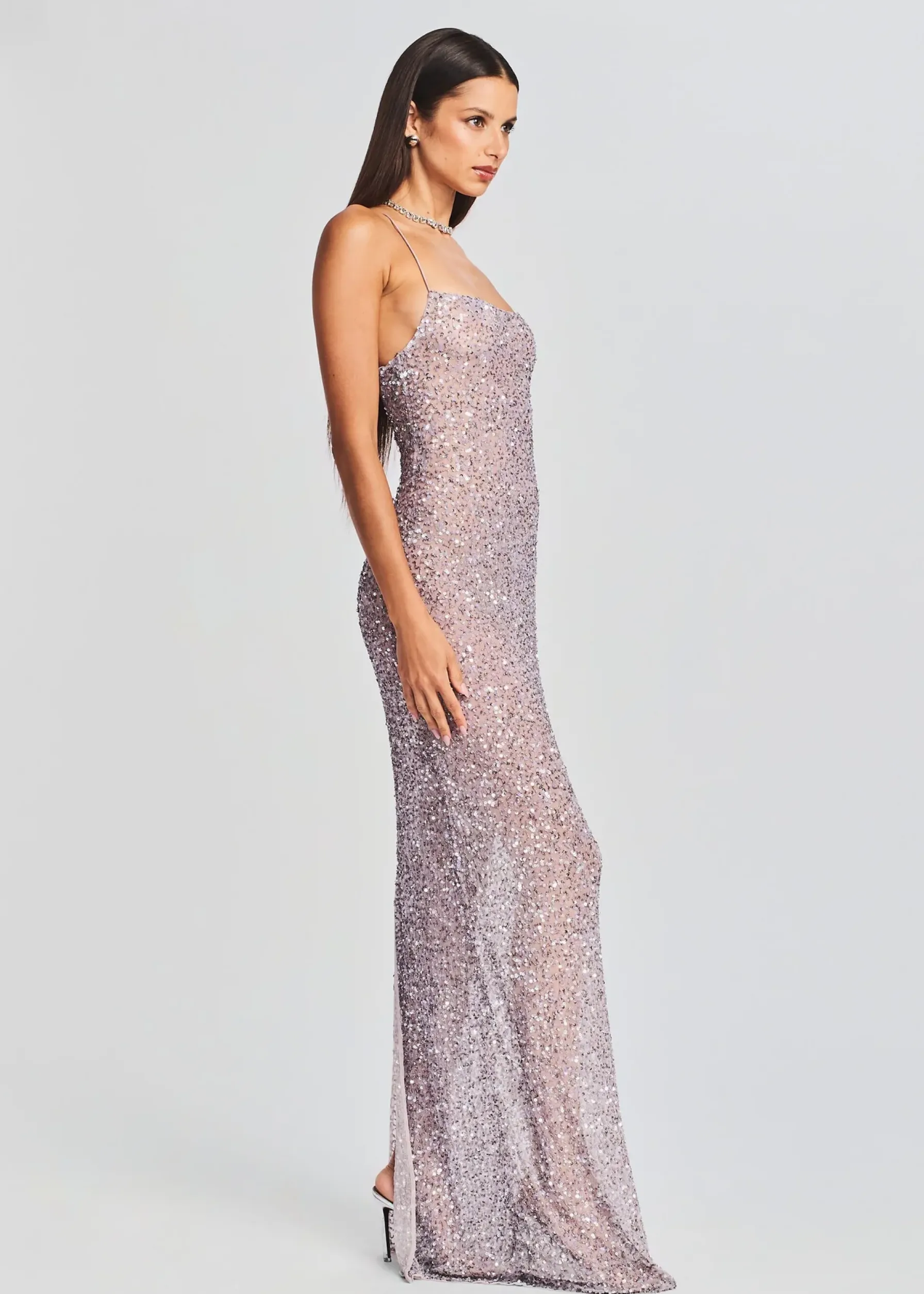 Retrofete Dante Sequin Dress Mink Grey Cheap