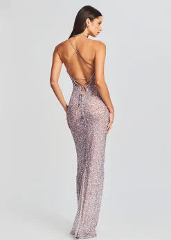 Retrofete Dante Sequin Dress Mink Grey Cheap