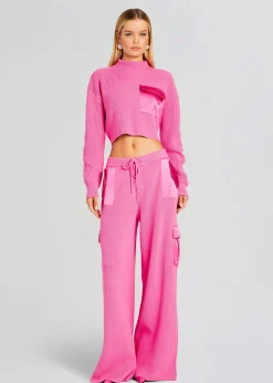 Retrofete Daph Knit Cargo Pant Malibu Pink Shop