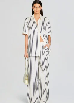 Retrofete Davey Blouse Navy/ Ivory Stripe Best Sale