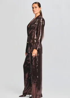 Retrofete Dawn Sequin Blazer Dark Chocolate Cheap