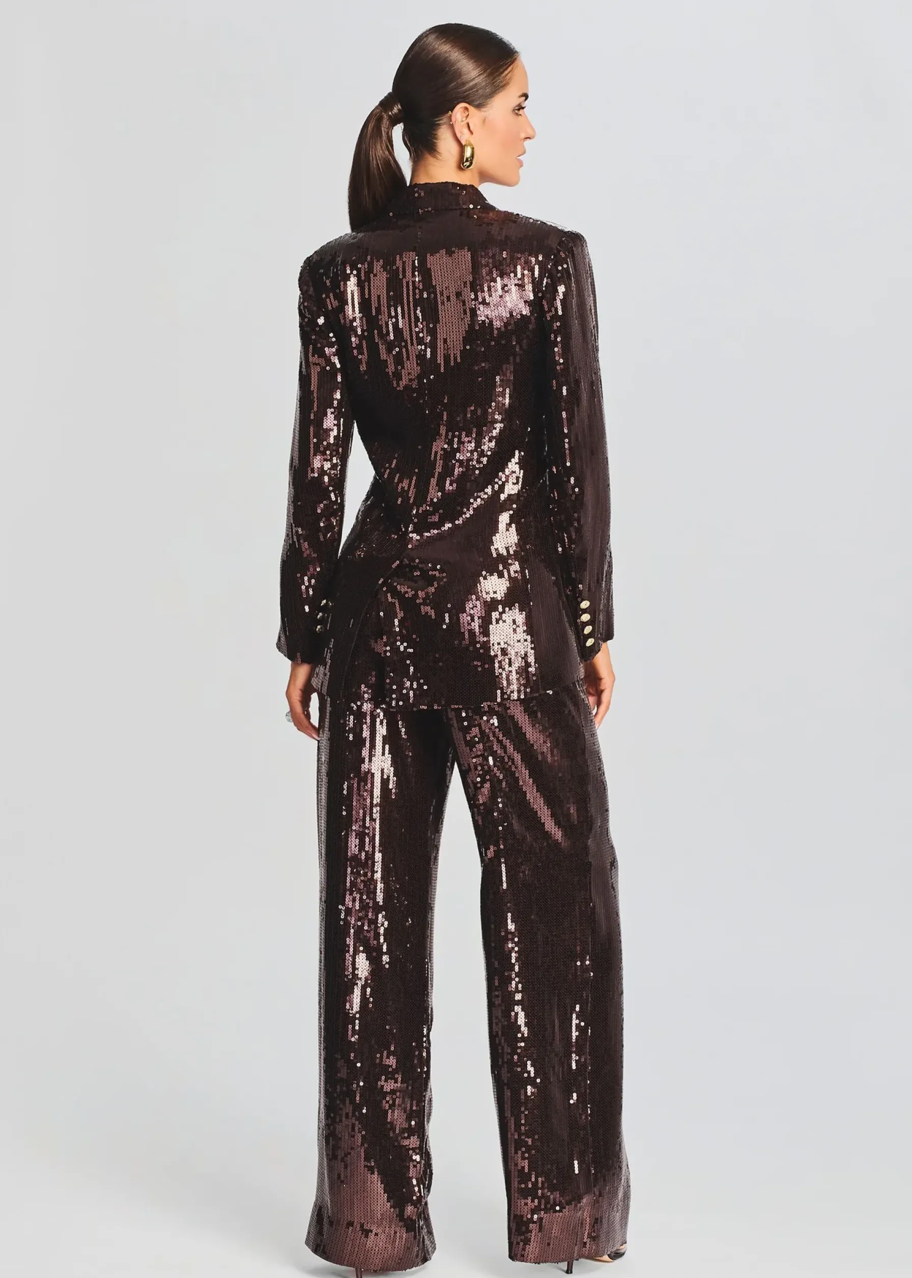 Retrofete Dawn Sequin Blazer Dark Chocolate Cheap