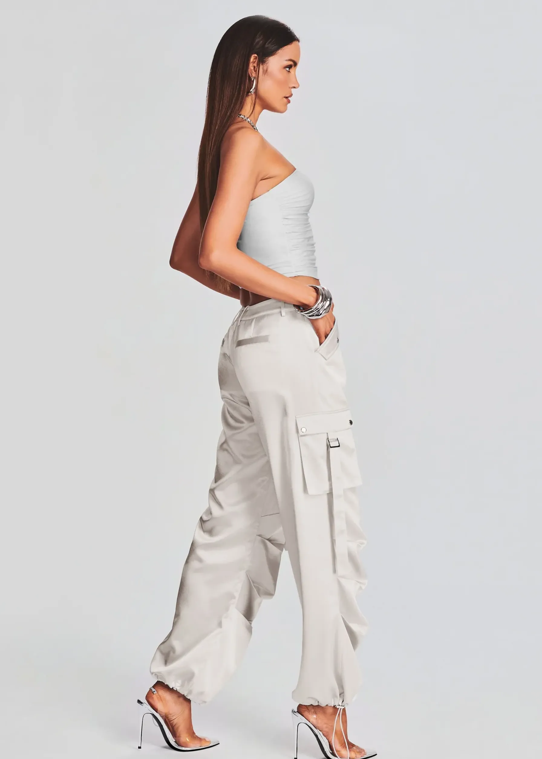 Retrofete Debbi Strapless Top Silver Best Sale