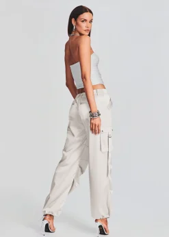 Retrofete Debbi Strapless Top Silver Hot
