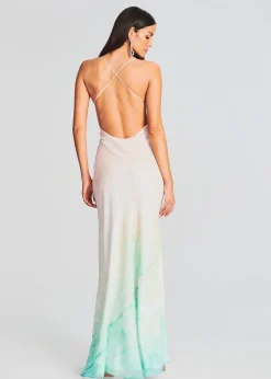 Retrofete Destiny Silk Dress Turquoise Bay Shop