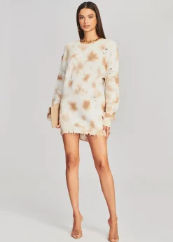 Retrofete Devin Sweater Tan White Tie Dye Sale
