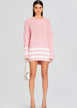 Retrofete Devin Sweater Baby Pink/White Discount
