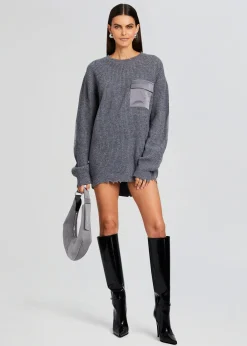 Retrofete Devin Wool Sweater Wool Pewter Cheap
