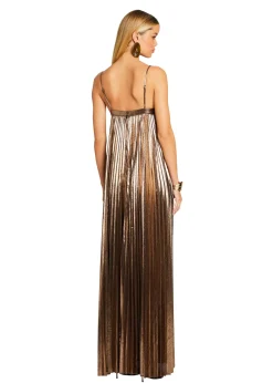 Retrofete Diana Dress Metallic Bronze New