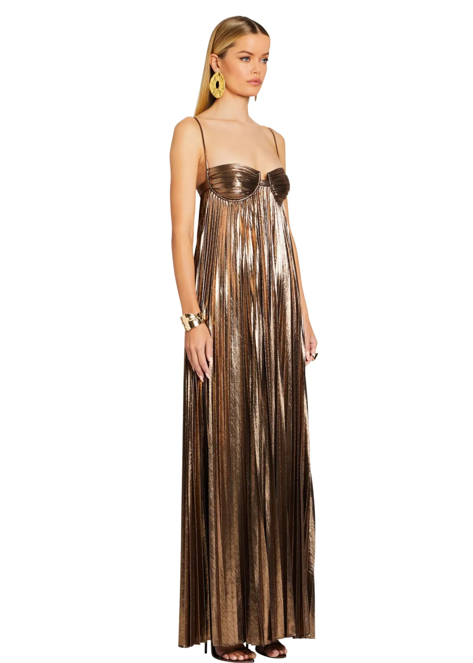 Retrofete Diana Dress Metallic Bronze Hot