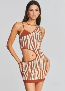 Retrofete Dimi Dress Brown Zebra Sale