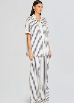 Retrofete Dixon Pant Navy/ Ivory Stripe Flash Sale