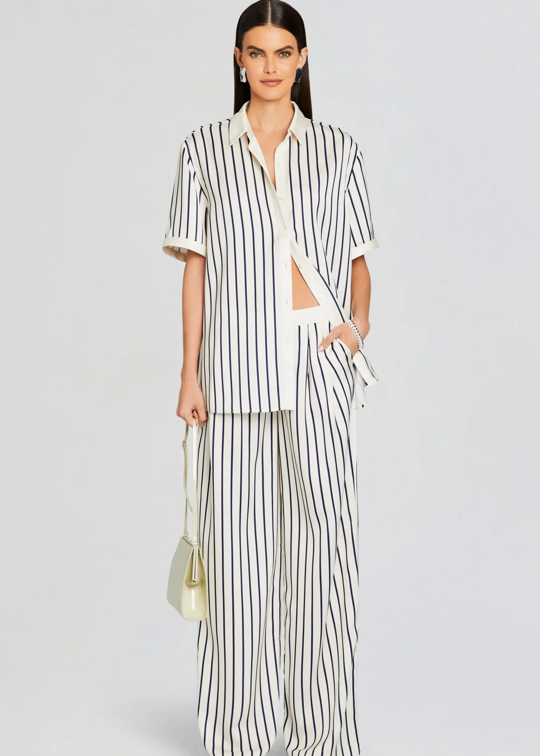 Retrofete Dixon Pant Navy/ Ivory Stripe Flash Sale