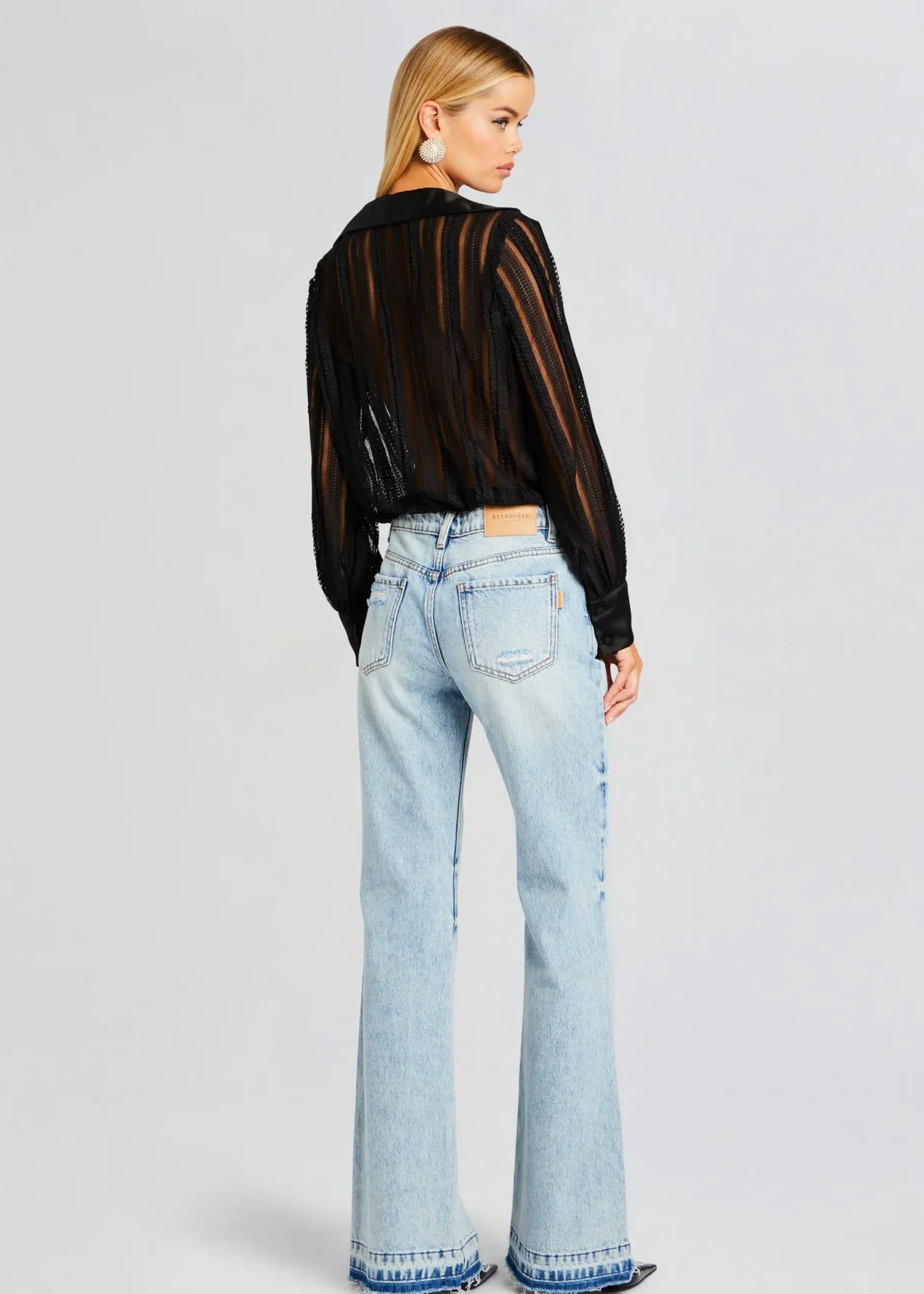 Retrofete Donney Bodysuit Black Sham Clearance