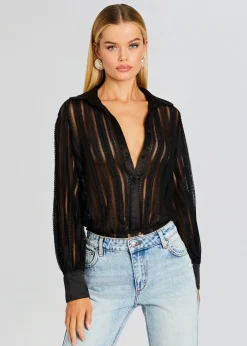 Retrofete Donney Bodysuit Black Sham Cheap