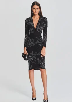 Retrofete Dream Midi Dress Black Flash Sale