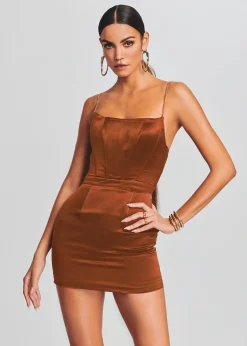 Retrofete Easton Dress Cognac Clearance