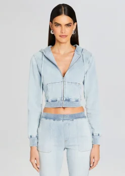 Retrofete Edith Terry Cropped Hoodie Skylight Terry Flash Sale