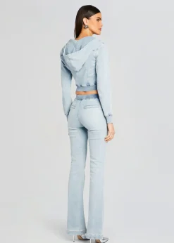 Retrofete Edith Terry Cropped Hoodie Skylight Terry Cheap
