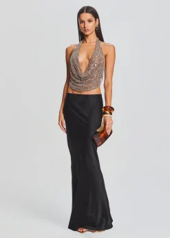Retrofete Eleanor Sequin Top Tannin/Silver Best Sale
