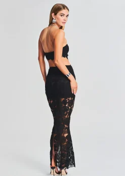 Retrofete Eliza Lace Maxi Dress Black Shop
