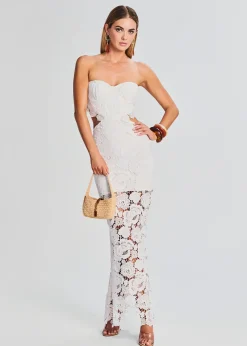 Retrofete Eliza Lace Maxi Dress White Best