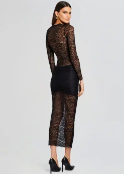 Retrofete Ellie Lace Midi Dress Black Flash Sale