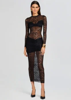 Retrofete Ellie Lace Midi Dress Black Flash Sale