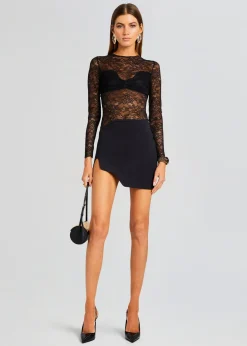 Retrofete Ellie Lace Top Black Hot