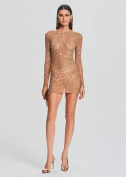 Retrofete Emani Sequin Dress Champagne Hot