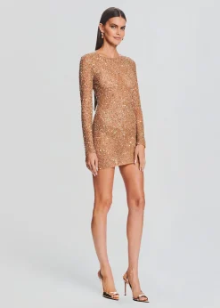 Retrofete Emani Sequin Dress Champagne Hot