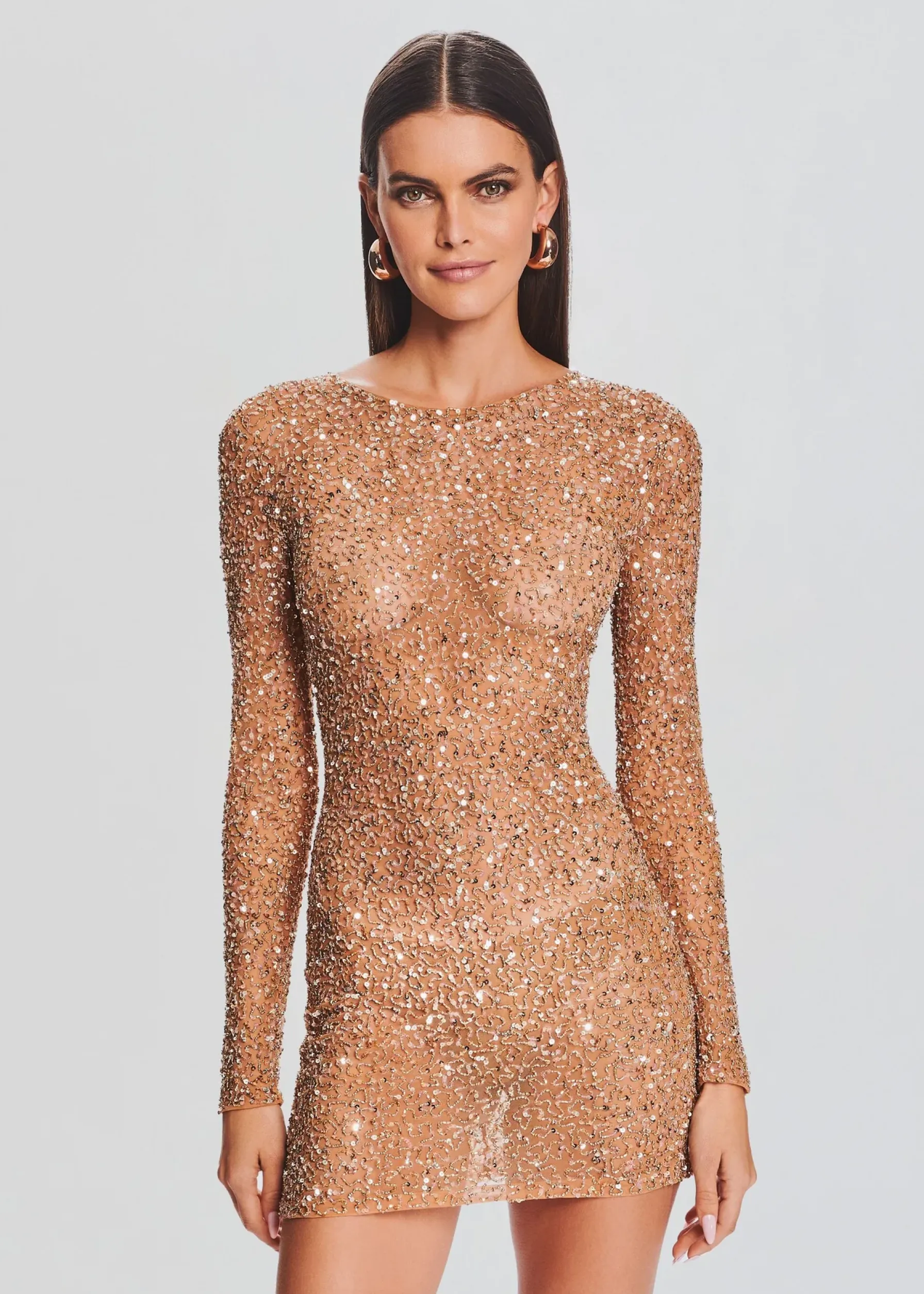 Retrofete Emani Sequin Dress Champagne Hot