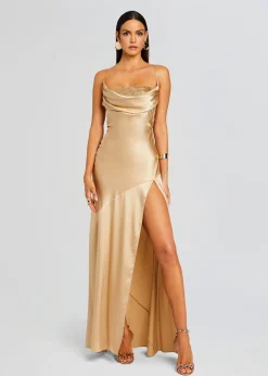 Retrofete Emery Embellished Silk Dress Nude Fashion