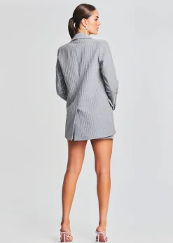 Retrofete Enid Embellished Blazer Gray New