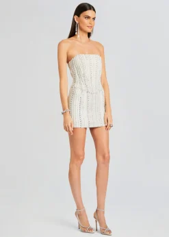 Retrofete Esmeray Embellished Dress White Hot