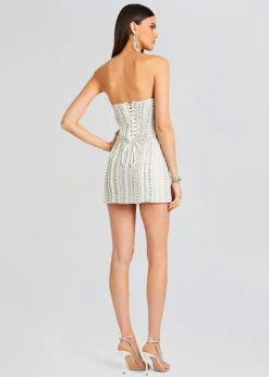 Retrofete Esmeray Embellished Dress White Cheap