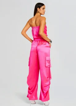 Retrofete Estrella Cargo Jumpsuit Paradise Pink Sale