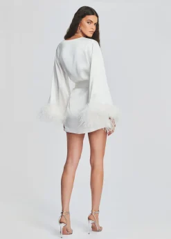 Retrofete Eva Feather Robe White Best