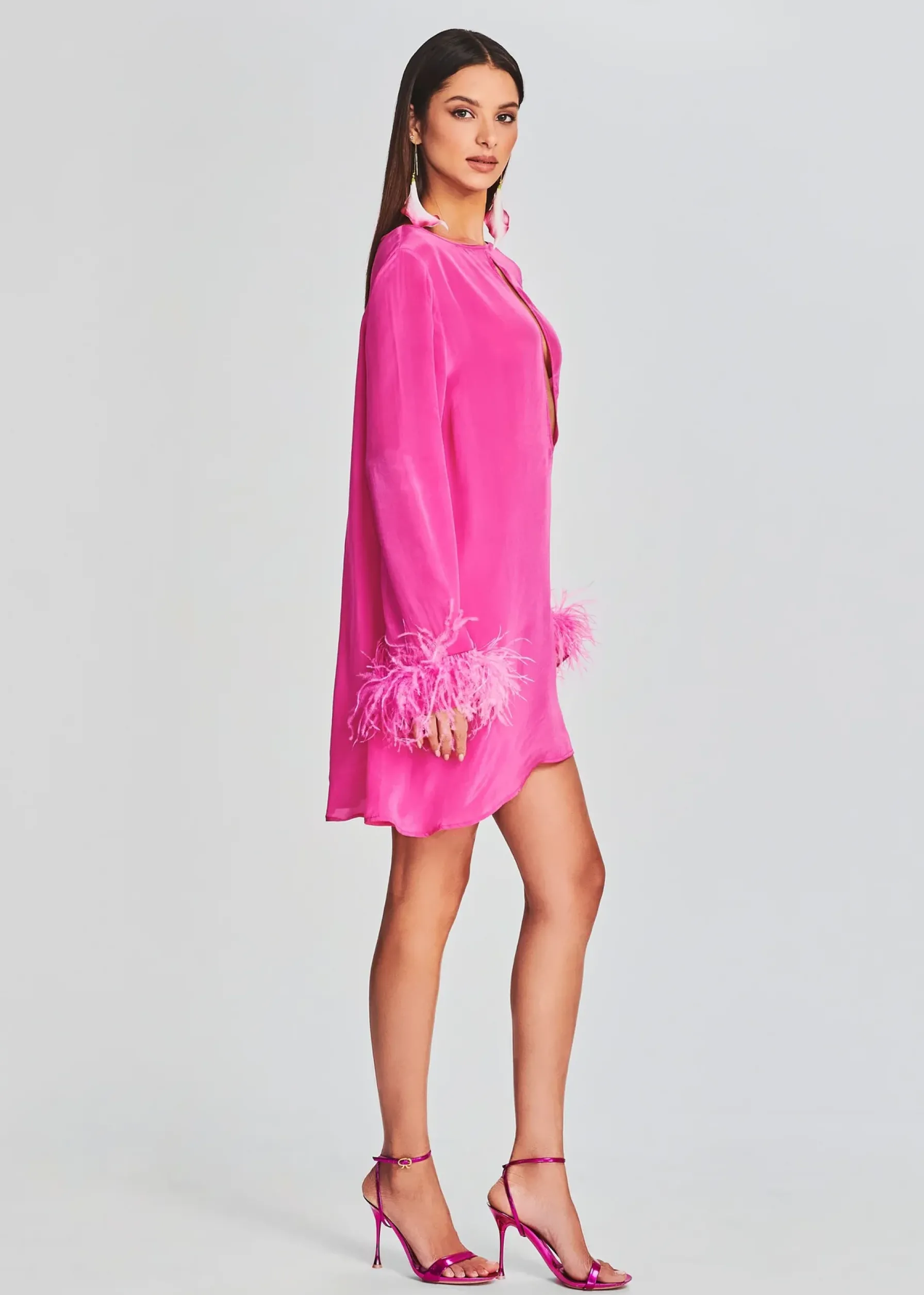 Retrofete Eve Mini Dress Hot Pink Shop