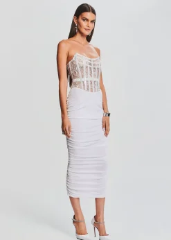 Retrofete Fae Embellished Dress White Cheap